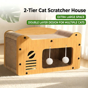 Cat House And Litter Box Furniture Set
