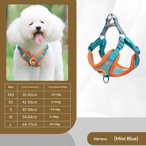 Dog Harness Set with 1.5 Meter Braided Leash