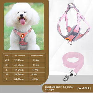 Small Dog Harness Available with or Without a Leash