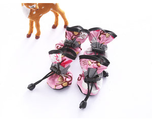 Black non slip pet shoes for dogs