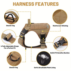 Tactical dog harness vest shown in additional color option