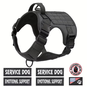 Tactical dog harness vest available in camouflage pattern