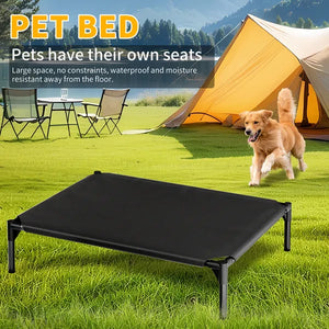 Heavy-duty elevated dog cot for indoor and outdoor pet relaxation