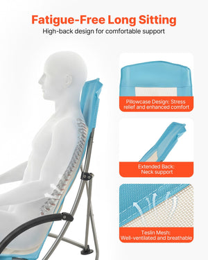 Lightweight outdoor camping chair with carry bag for beach trips, fishing, picnics, and travel