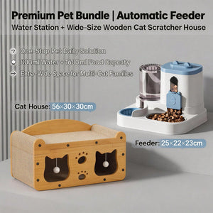 Wooden Cat Scratcher House