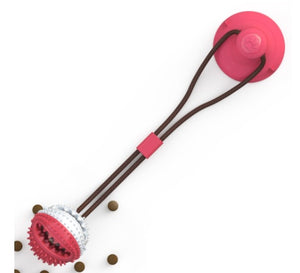 Interactive Dog Tooth Cleaning Chew Toy with Suction Base