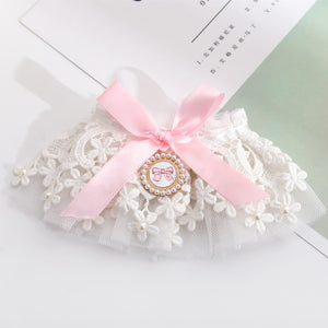 Pink pearl cat necklace collar