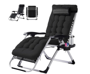 Heavy-duty zero gravity lounge chair supporting up to 440 lbs for patio, garden, beach, and camping use