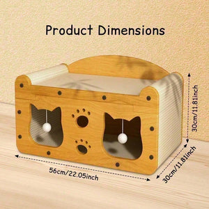 Interactive Cat House With Hanging Balls