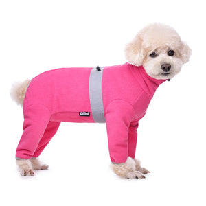 Navy Blue Full-Body Pet Clothing for Cooler Days