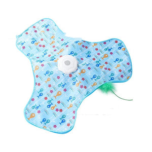 Cat teaser wand accessory included with hunting dome toy