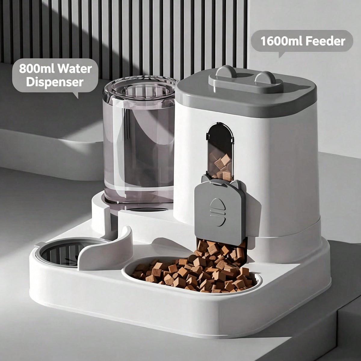 Cute Cat Shaped Automatic Pet Feeder