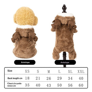 Elk animal costume for pets