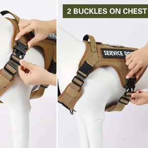Tactical reflective dog harness vest main product view