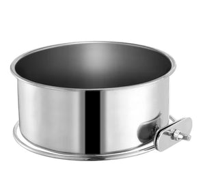 Anti tip stainless steel pet cage feeding bowl