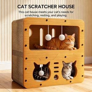 Cat resting scratcher sofa for play and relaxation