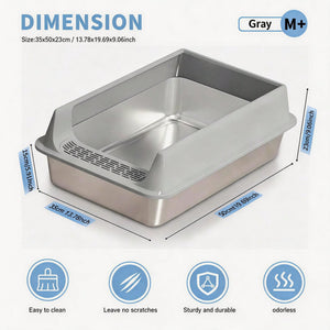 Stainless Steel Litter Box For Multi Cat Homes
