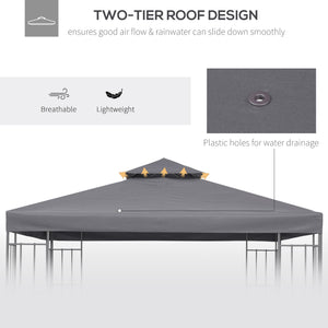 breathable 2 tier gazebo canopy for airflow and shade
