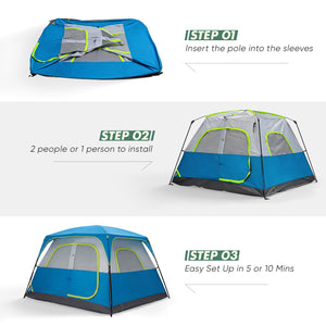 windproof steel frame camping tent stable structure