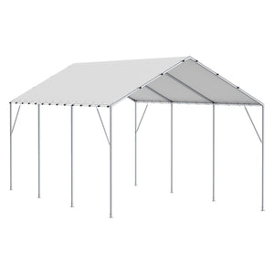 10x20 ft carport canopy providing UV and rain protection for parked car outdoor shelter use