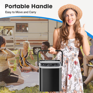Compact ice maker machine for home kitchen countertop