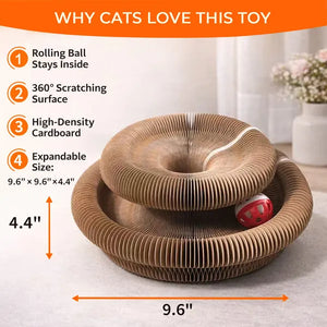 Corrugated cardboard cat scratch pad for claws