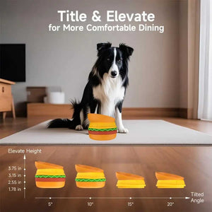 Creative hamburger shaped pet food bowl