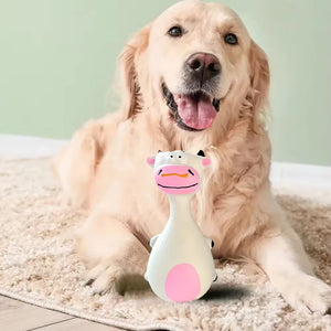 Cute latex pet chew toys for indoor play