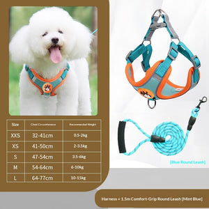 ByAzora Dog Harness Options in Orange Blue Black and Pink