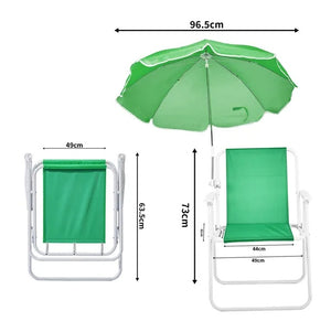 Outdoor camping chair with removable sunshade umbrella for beach trips