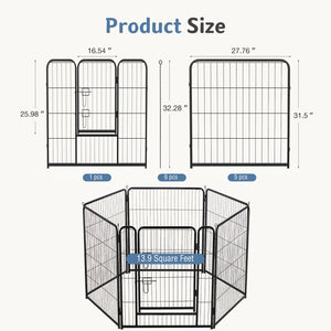panel dog playpen outdoor foldable metal pet fence setup