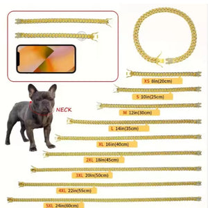 strong durable alloy dog chain close up view