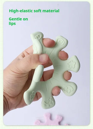 Silicone flywheel dog toy in macaron pink color