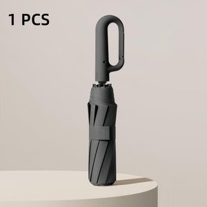Compact automatic umbrella with one-touch open and close button for quick use