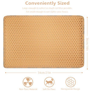 Easy clean cat litter mat for modern cat homes