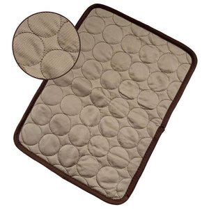 Ice silk cooling pet mat texture close-up view