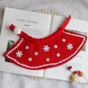 Santa Claus scarf and hat set for dogs