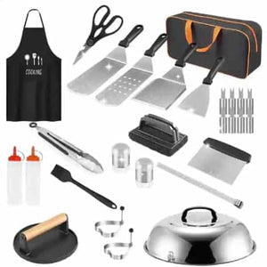 31 piece griddle accessories kit complete set with storage bag
