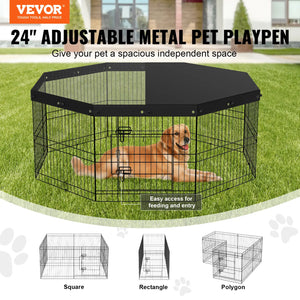heavy duty dog playpen 8 panel portable metal fence