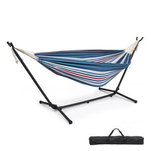 heavy duty 2 person hammock strong fabric and stable stand
