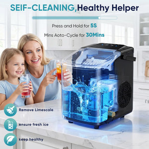 Self-cleaning ice maker