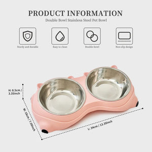 Modern pet food and water bowls for small pets