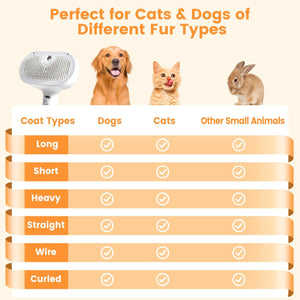 multifunction pet grooming brush for hair removal and cleaning