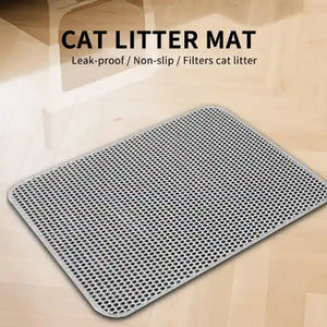 Non slip litter mat for indoor cats