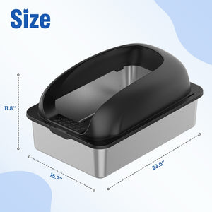 Odor-free cat litter box solution for a fresh-smelling modern home.