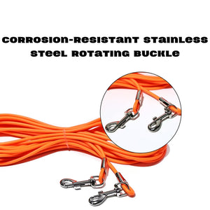 Odor-resistant dog tie out cable with waterproof coating
