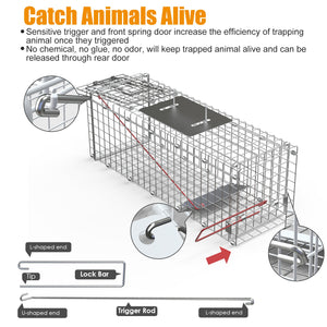 outdoor animal trap cage for backyard pest control
