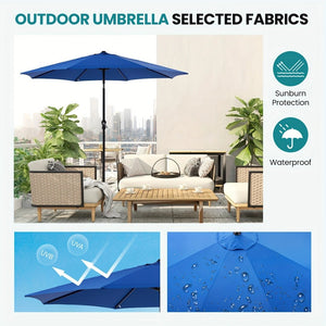 umbrella push button tilt mechanism adjustable angle
