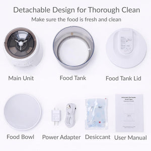 smart feeding schedule app control automatic pet food dispenser