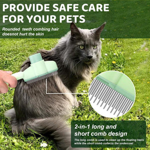 Knot remover grooming brush for pets